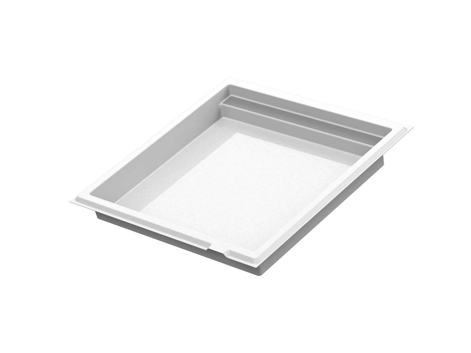 Piscine creusée en fibre de verre Mova, modèle 12x12 - Pataugeuse, vue d’angle