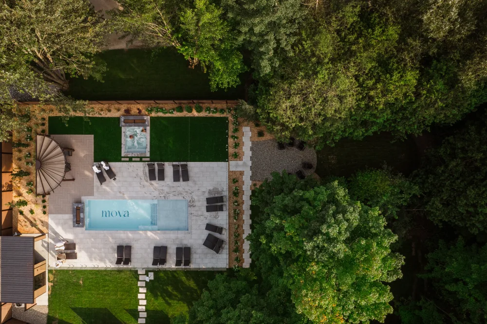 Piscine 12x34 avec terrasse - Loup gris