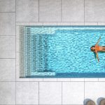Piscine creusée en fibre de verre Mova, modèle 11x19, finition Diamant couleur Mova
